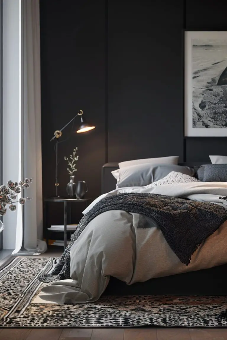 Transform Your Bedroom with a Modern Black Accent Wall: 20 Ideas