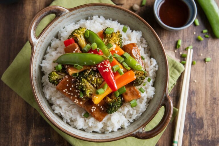 Easy Vegan Tempeh and Veggie Stir-Fry